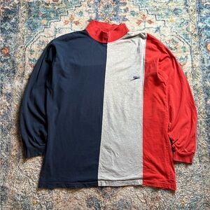 Vintage Speedo Colour Blocked Long Sleeve T-shirt Size XL